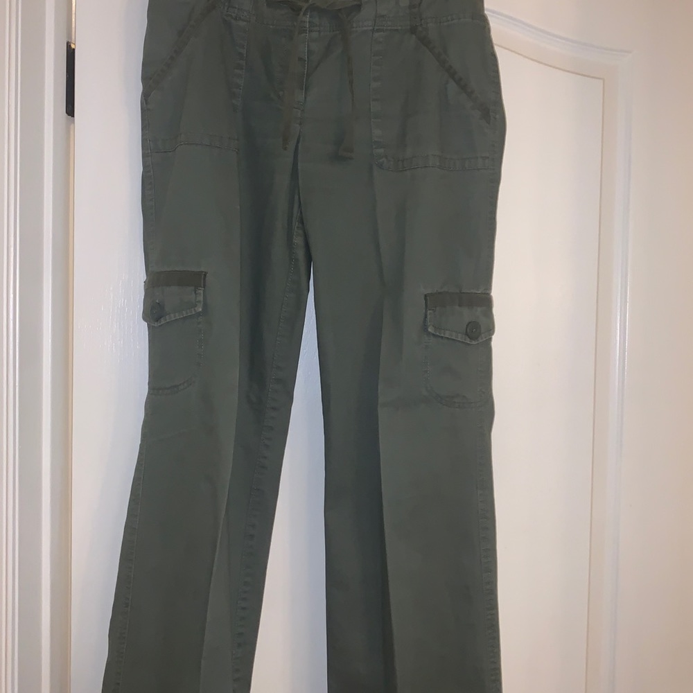 Ann Taylor Loft Green Cargo Pants 4